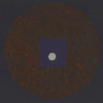 Mieczysław T. Janikowski, Kompozycja, z cyklu Miniatury, technika własna, płyta pilśniowa, deska, 8,6 x 14 cm