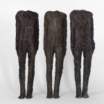M. Abakanowicz, The Group of Child Figures, 2008, bronze, 108 cm x 30 cm x 20 cm (each)