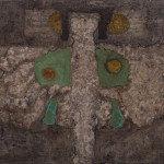 J. Lebenstein, Figura osiowa 51, 1959, olej, płótno, 130 cm x 98 cm