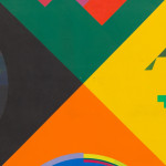 J. Pamuła, Kanon II, 1974-5, akryl na płótnie, 120 x 120cm, fragment