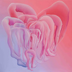 Agata Przyżycka, O cudzie krążącej krwi, olej na płótnie, 90x90 cm, 2023